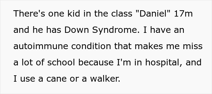 Student Won&rsquo;t Keep Being Harassed By Classmate With Down Syndrome, Walks Out From Class
