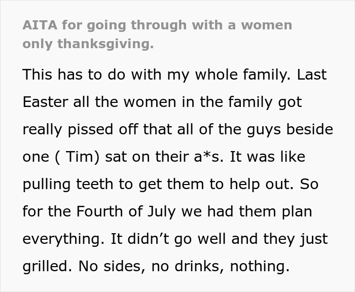 Family Men Refuse To Help Women With Thanksgiving, Get Kicked Out Of It