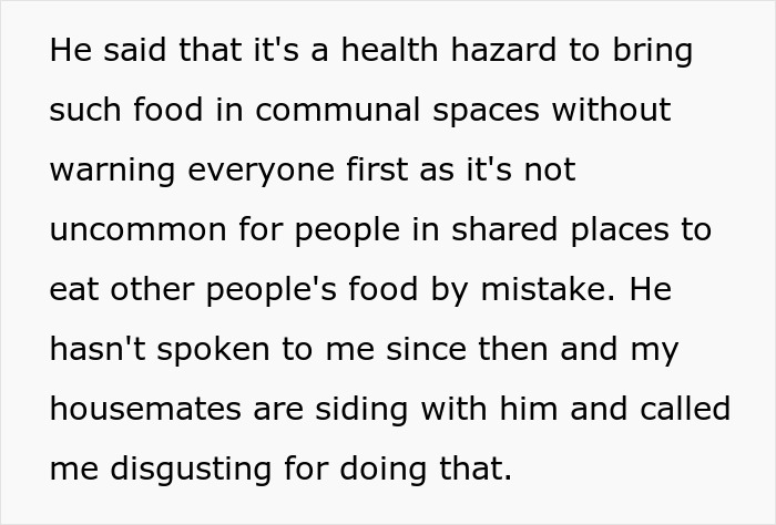"AITA For 'Poisoning' Housemate Who Ate My Food Without My Permission And Ended Up In The ER?" "AITA For 'Poisoning' Housemate Who Ate My Food Without My Permission And Ended Up In The ER?"