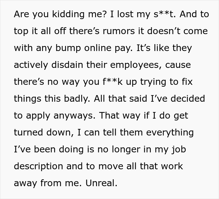Company Enrages Employee By Asking Them To Reapply To Their Job Position They've Had For 5 Years