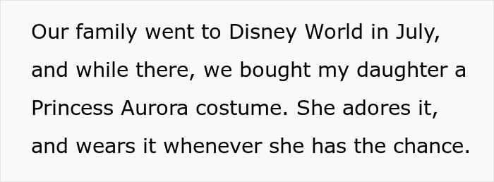 Text describing a woman refusing to change her daughter&rsquo;s dress, causing tension with an entitled mom at a birthday party.