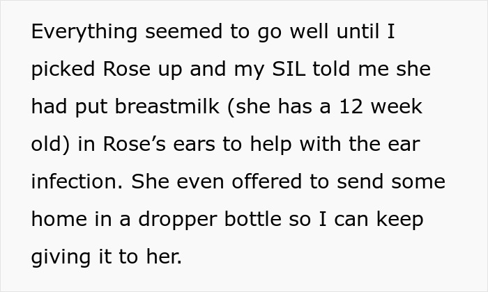 &ldquo;AITA For Banning My SIL From Babysitting After She Put Breastmilk In My Child&rsquo;s Ears&rdquo;