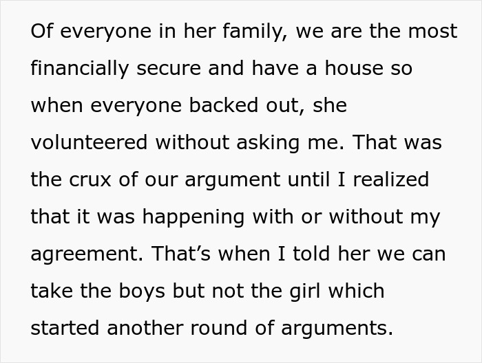 &ldquo;AITA For Telling My Wife We Can Adopt Her Nephews But Not Her Niece?&rdquo;