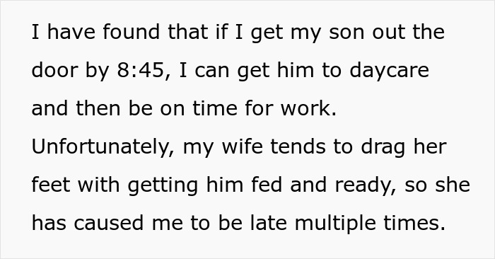 Guy With 2 Jobs Starts Simply Leaving When His Jobless Wife Can&rsquo;t Get Son Ready In Time For Daycare