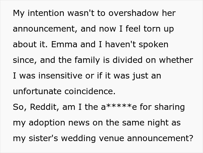 &ldquo;Her Face Had Fallen&rdquo;: Woman Accused Of Stealing Sister&rsquo;s Spotlight With Her News