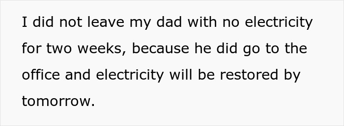 Daughter Is Done With Father Hanging Up The Phone, Lets His Electricity Be Cut Off As Revenge Daughter Is Done With Father Hanging Up The Phone, Lets His Electricity Be Cut Off As Revenge