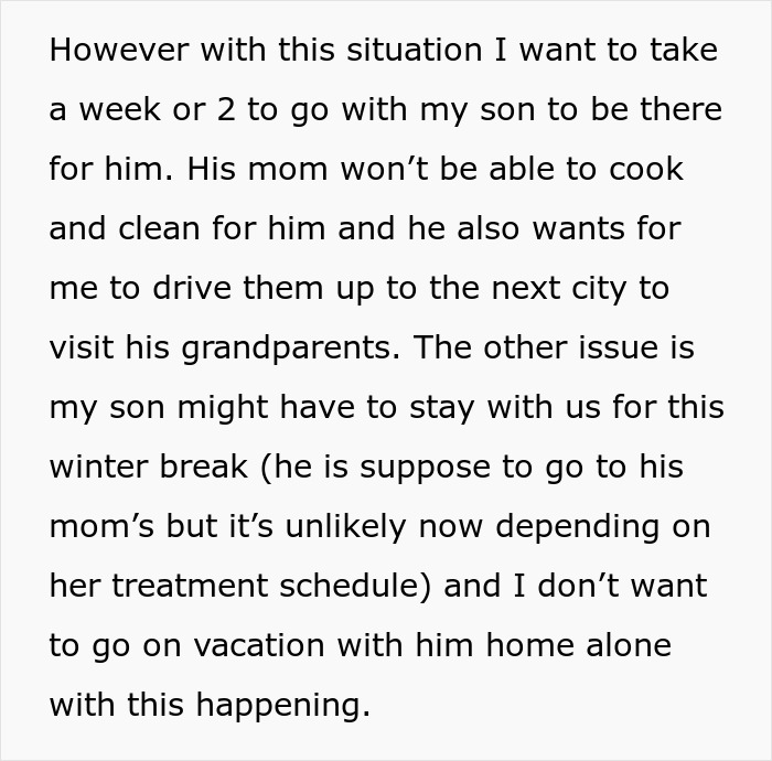 Woman Accuses BF Of Putting His Dying Ex-Wife Before Her Because He Postponed Their Vacation Woman Accuses BF Of Putting His Dying Ex-Wife Before Her Because He Postponed Their Vacation