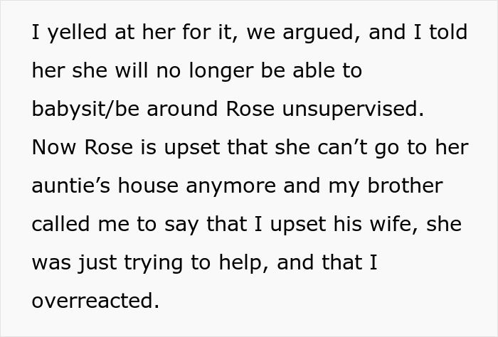 &ldquo;AITA For Banning My SIL From Babysitting After She Put Breastmilk In My Child&rsquo;s Ears&rdquo;