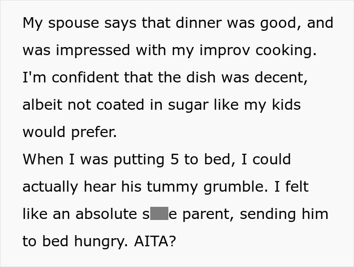 &ldquo;I Could Hear His Tummy Grumble&rdquo;: Mom Asks If She&rsquo;s A Jerk For Sending Kids To Bed Hungry