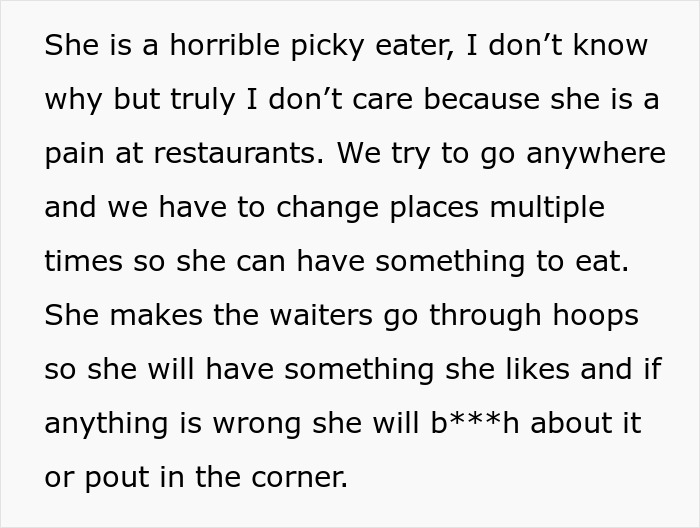 "Am I The Jerk For Telling My DIL She Wasn't Invited Since She Is An Embarrassment At Dinners?" "Am I The Jerk For Telling My DIL She Wasn't Invited Since She Is An Embarrassment At Dinners?"
