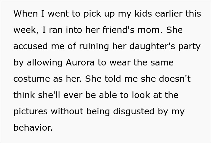 Woman refuses to change daughter&rsquo;s dress, causing conflict with entitled mom at a birthday party.