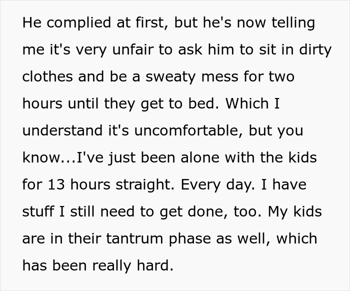 Man Snaps After His Exhausted Stay-At-Home Wife Tries To "Police" His Showering Schedule