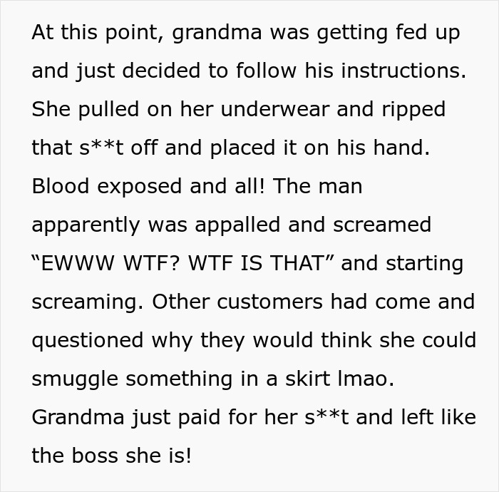 "Blood Exposed And All": Grandma Becomes Internet's Hero After Her Legendary Malicious Compliance "Blood Exposed And All": Grandma Becomes Internet's Hero After Her Legendary Malicious Compliance
