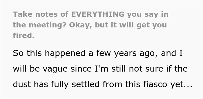 &ldquo;Things Blew Up&rdquo;: Secretary Takes Meticulous Notes Of Boss&rsquo;s Every Word, Gets Her Fired