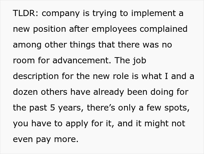 Company Enrages Employee By Asking Them To Reapply To Their Job Position They've Had For 5 Years