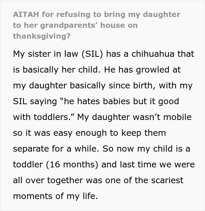 &ldquo;[Am I The Jerk] For Refusing To Bring My Daughter To Her Grandparents&rsquo; House On Thanksgiving?&rdquo;