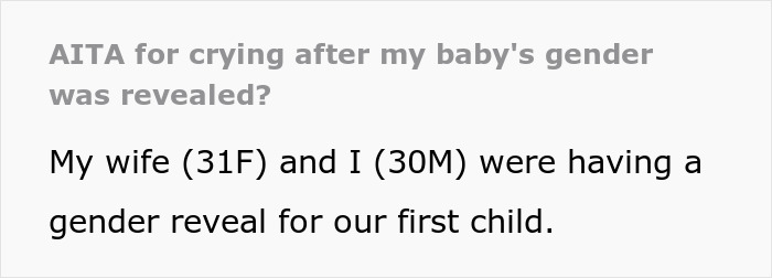 Woman Catches Husband Crying After Gender Reveal, Sends Him To Sleep On The Couch