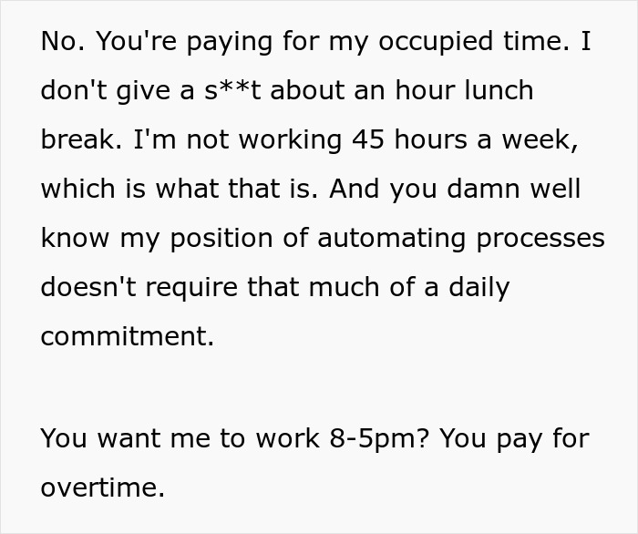 Employee Thinks Paid Lunch Their Hill To Die On, And The Internet, As It Turns Out, Is Very Divided