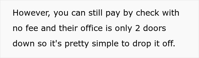 &ldquo;I View It As A Win&rdquo;: Company Charges A $10 Fee For Each Payment So This Person Goes Old-School