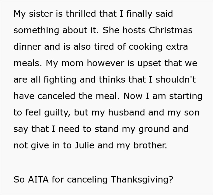 Woman Cancels Thanksgiving After 20 Years Of Hosting After SIL&rsquo;s Special Dietary Demands