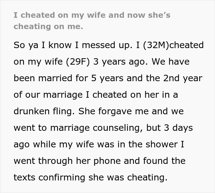 Cheating Husband Is Upset After Wife Does The Same To Him