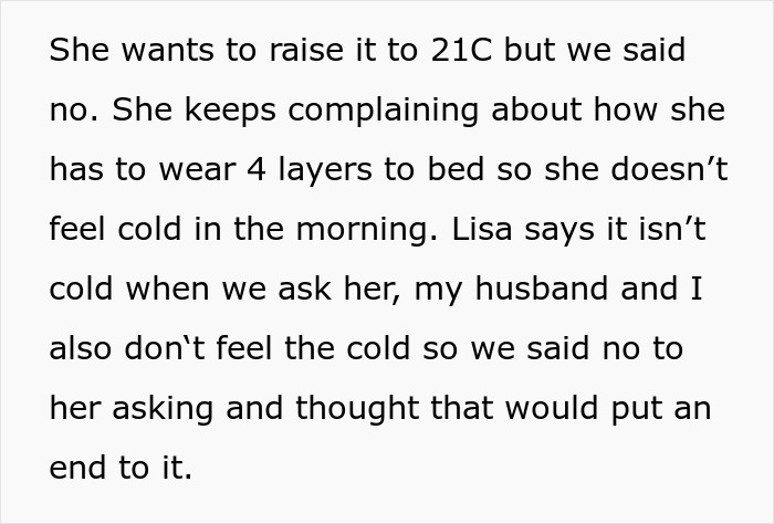 Internet Blasts Mom For Making Daughter Freeze At Night And Refusing To Adjust Temps