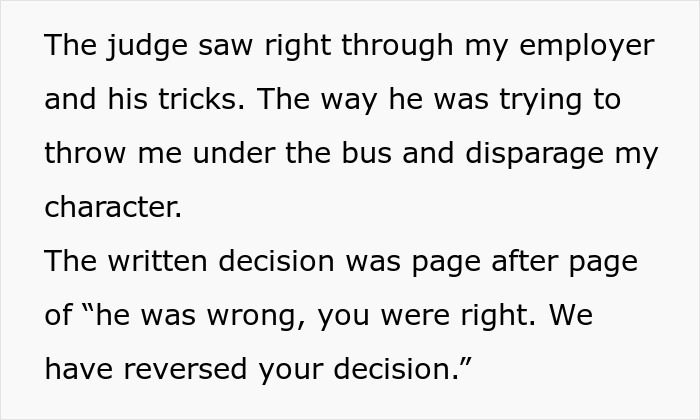 Company Fires A Good Employee For &lsquo;Misconduct,&rsquo; The Tables Turn When The Court Votes In Their Favor