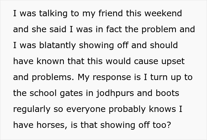 Mom Allows 7 Y.O. To Ride A Pony To School, Causing Entitled Parent To Go Off On Her