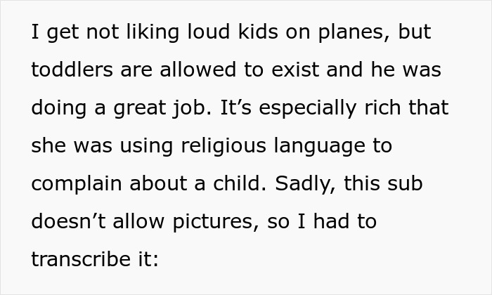 &ldquo;[God] Is Really Testing My Patience&rdquo;: Elderly Lady Rants About Well-Behaved Kid On The Plane