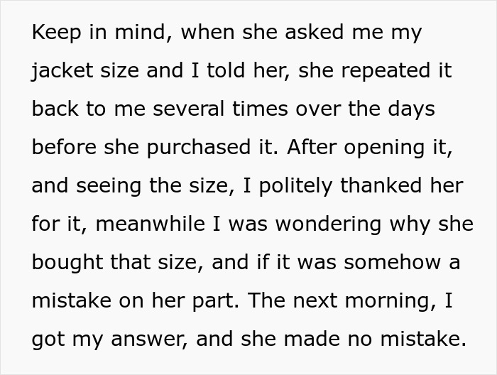 "The Jacket Fitted Me Perfectly": MIL Tries To Body Shame Woman, Regrets It