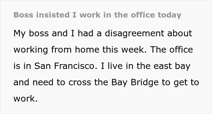 Boss Makes An Error By Insisting That Worker Present In Person When They Advised Against It Boss Makes An Error By Insisting That Worker Present In Person When They Advised Against It