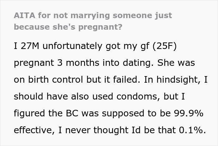 Man Asks If He’s A Jerk For Not Loving His Pregnant Wife-To-Be, Netizens Validate His Feelings Man Asks If He’s A Jerk For Not Loving His Pregnant Wife-To-Be, Netizens Validate His Feelings