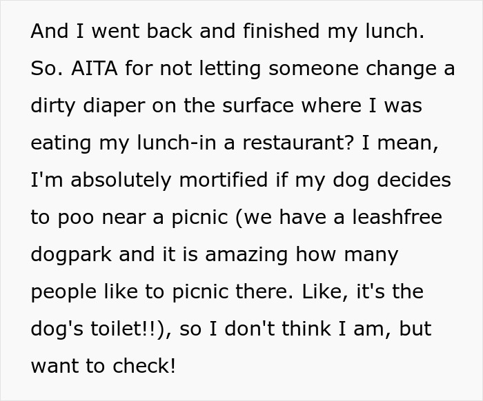 Mom Wants To Treat Restaurant Table As A Diaper Changing Station, Disgusted Customer Retaliates