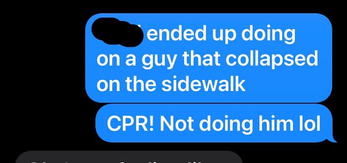 Text message showing autocorrect error with the phrase CPR misunderstood, illustrating autocorrect mistakes humorously.