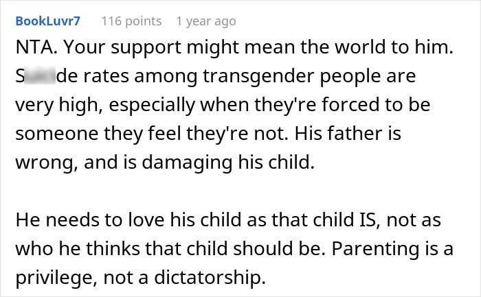 “I’m Also Taking Him Shopping”: Wife Stands Up To Her Husband Who Refuses To Support His Trans Son “I’m Also Taking Him Shopping”: Wife Stands Up To Her Husband Who Refuses To Support His Trans Son
