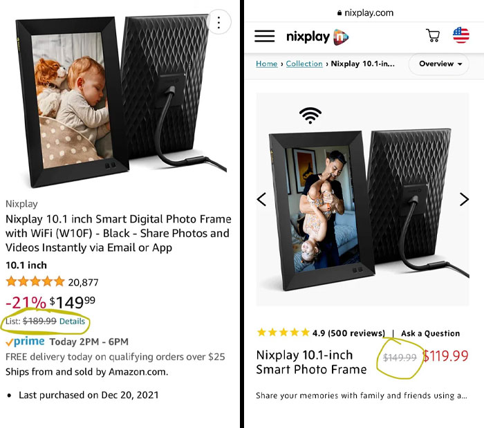Such A Great Deal. Amazon vs. Manufacturer's Retail Price