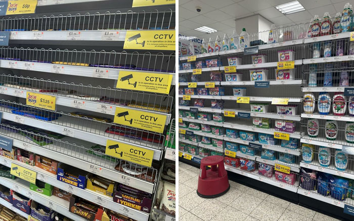 Anti-Theft Gates On Laundry Stuff And Chocolate