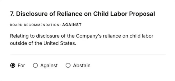 Just A Question In The Ford Stockholder Annual Meeting Vote