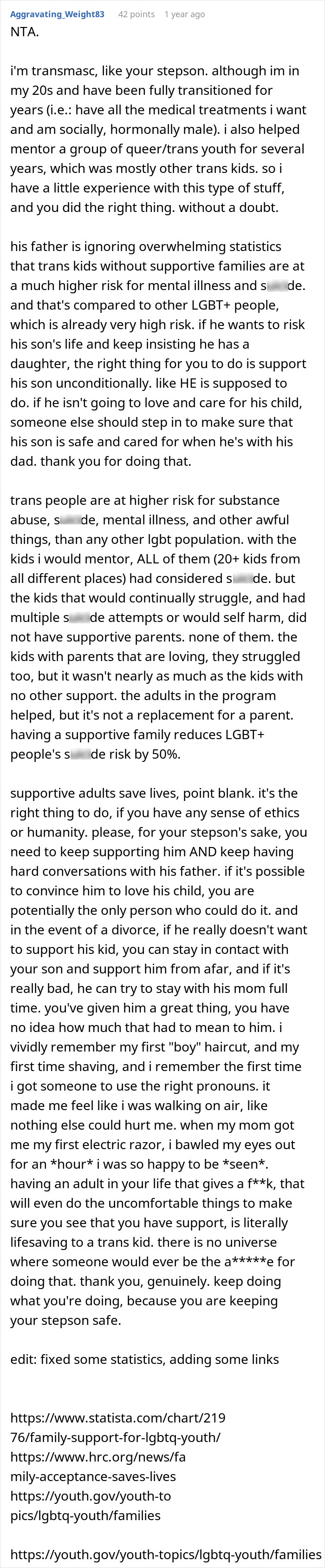 “I’m Also Taking Him Shopping”: Wife Stands Up To Her Husband Who Refuses To Support His Trans Son “I’m Also Taking Him Shopping”: Wife Stands Up To Her Husband Who Refuses To Support His Trans Son