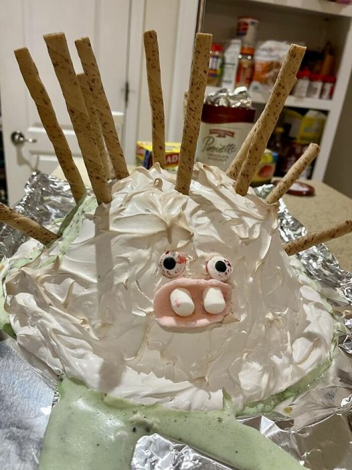 We Made A Baked Alaska For My Daughter’s Birthday. I Think Our First Attempt Is Quite Beautiful