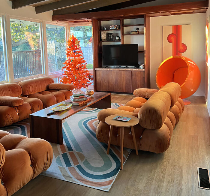 Orange Christmas Tree Decor