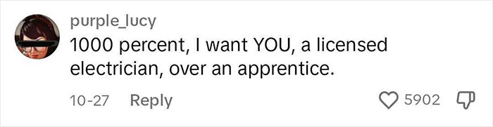 Client &ldquo;Feels Uncomfortable&rdquo; With Female Electrician Doing Her Job, Dismisses Her