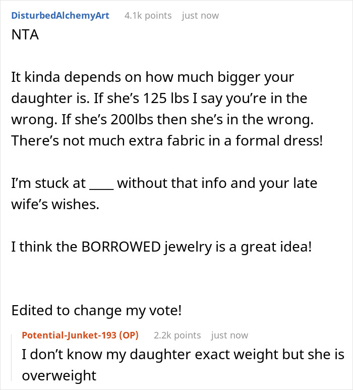 Man Refuses To Let His Late Wife&rsquo;s Wedding Dress Be Cut, Gets Called A Jerk By Family