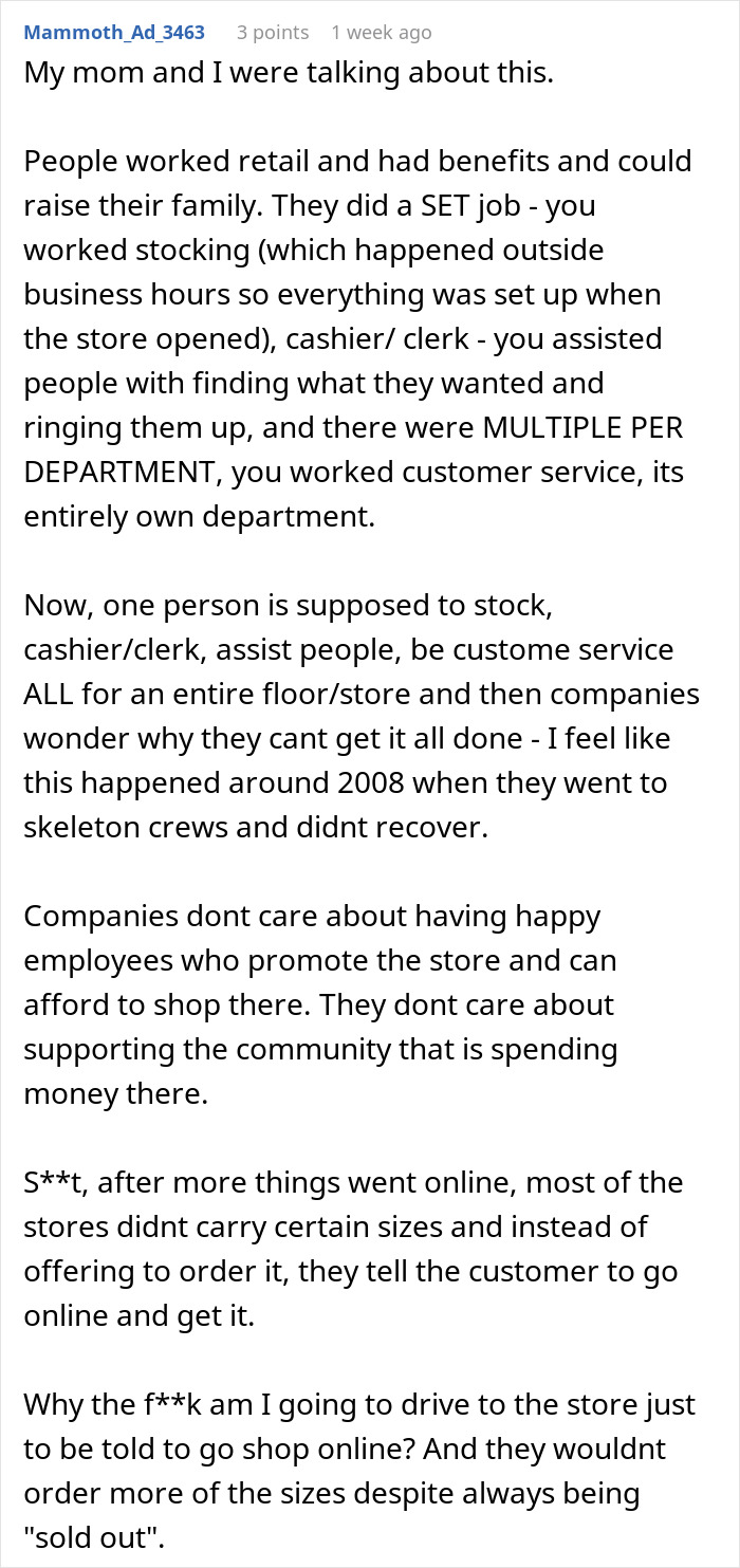 People Unveil The Sad Truth On How Working In Retail Has Changed Since The &rsquo;80s And &rsquo;90s