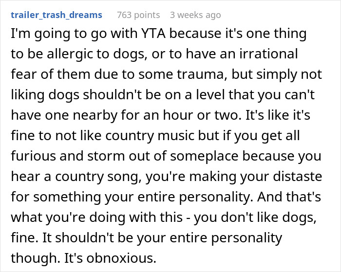 "[Am I The Jerk] For Leaving When Our Friends Brought Their Dog To Dinner?"