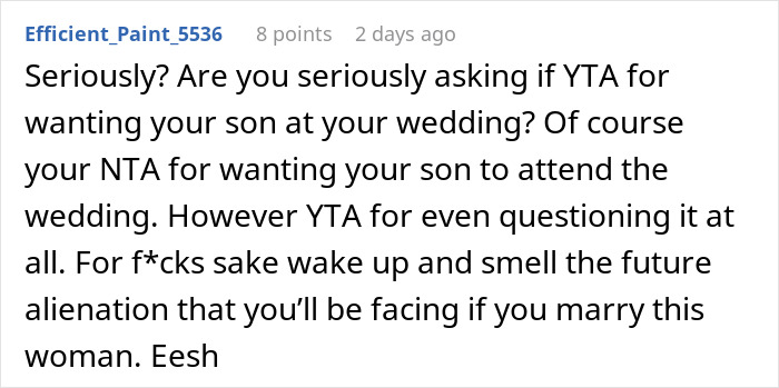 People Tell This Dad To Run From Fianc&eacute;e After She Freaked Out Over His Son Being In The Wedding