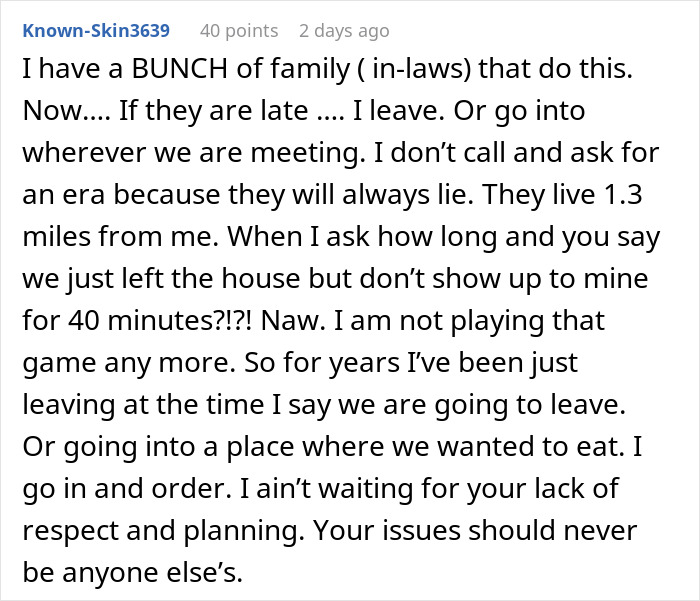 Family Members Who Are Always Late Insist They're Not The Problem, Regret It Family Members Who Are Always Late Insist They're Not The Problem, Regret It