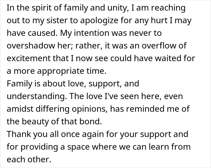 &ldquo;Her Face Had Fallen&rdquo;: Woman Accused Of Stealing Sister&rsquo;s Spotlight With Her News