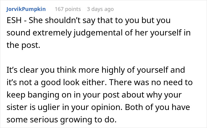 25 Y.O. Keeps Blaming "Pretty Privilege" For Sister's Success, Gets A Reality Check