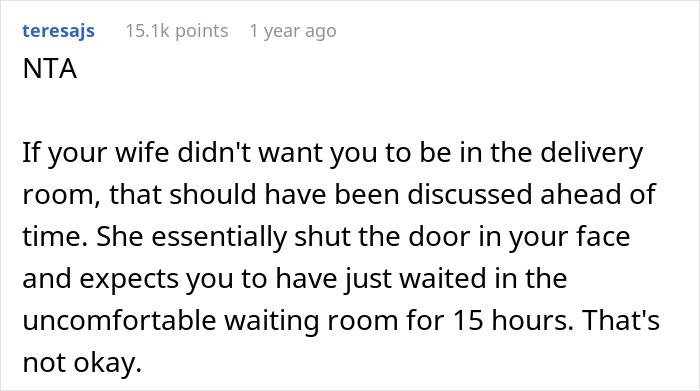 Guy Leaves Instead Of Waiting Around After Wife Bans Him From The Delivery Room, She's Furious